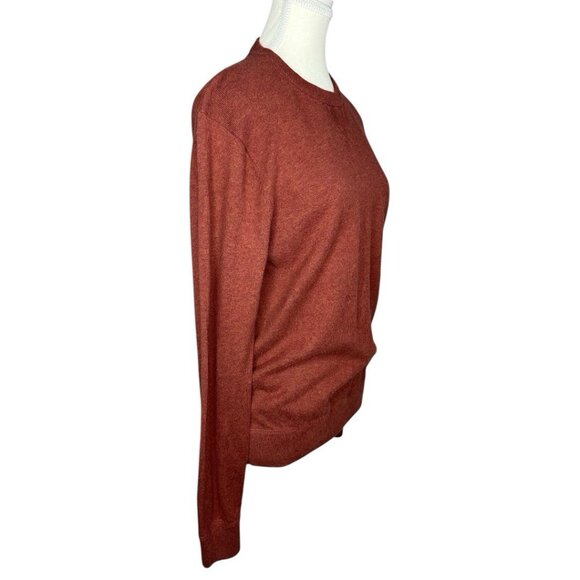 Fatherly Women's Brown Crewneck Cashmere Cotton Long Sleeve Knit Sweater S/C36.9 - Picture 2 of 13